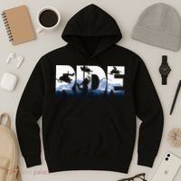 Snowmobile Ride Snow Mountain Snowmobiling Winter Sport Hoodie thumb 3