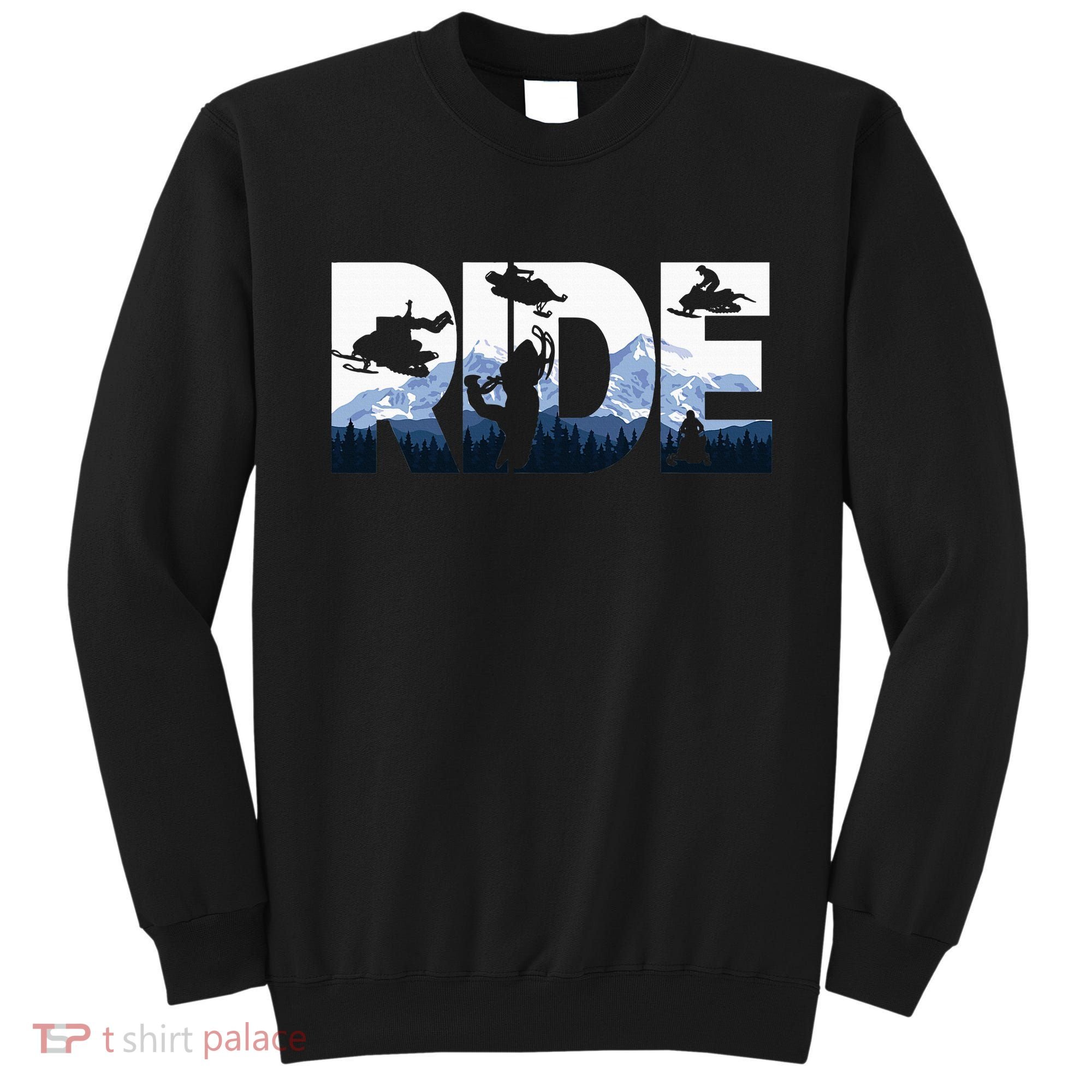 Snowmobile Ride Snow Mountain Snowmobiling Winter Sport Sweatshirt