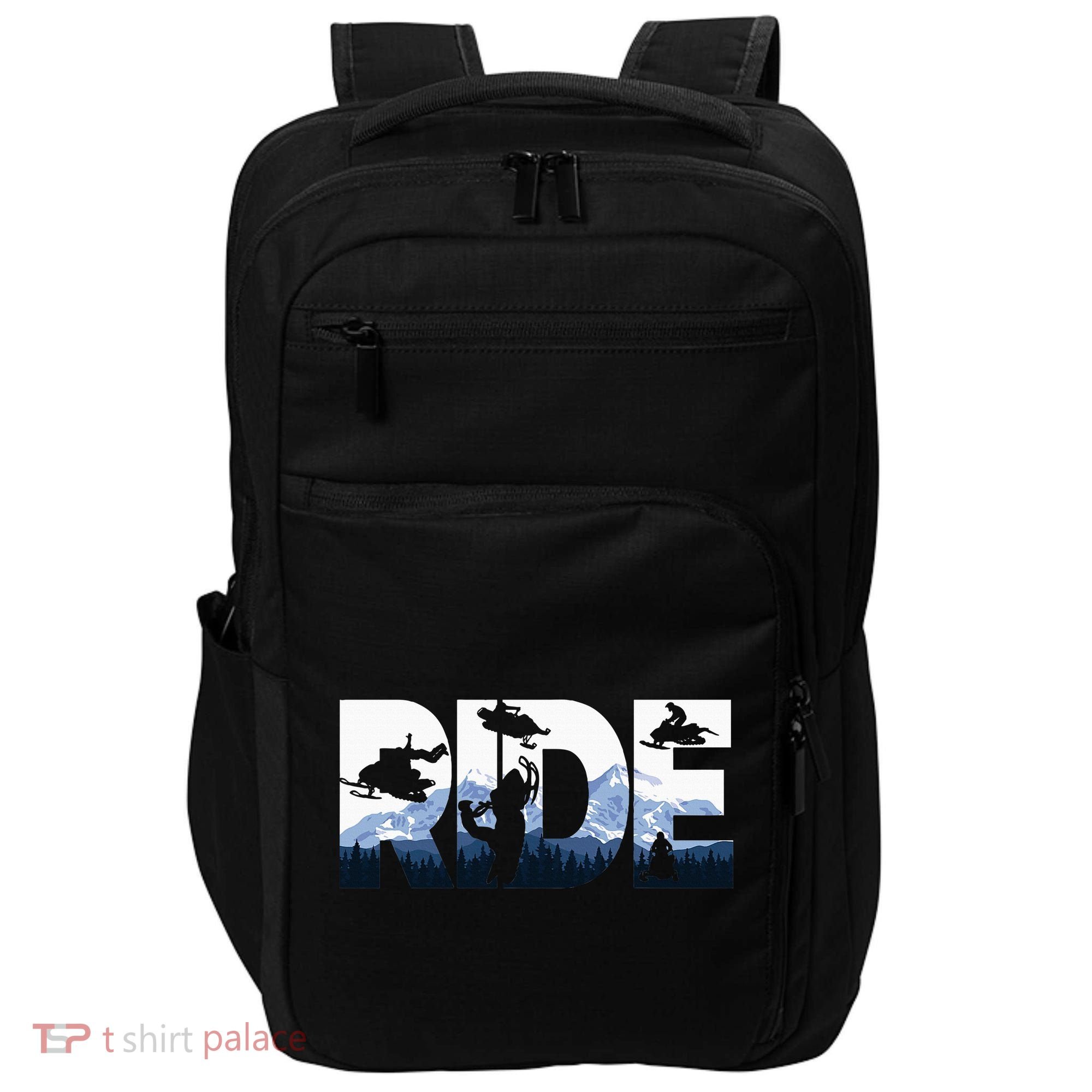 Snowmobile Ride Snow Mountain Snowmobiling Winter Sport Impact Tech Backpack