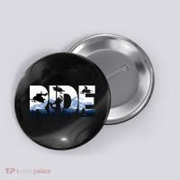 Snowmobile Ride Snow Mountain Snowmobiling Winter Sport Button thumb 0