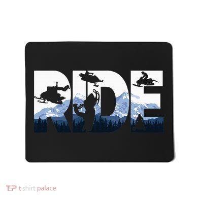 Snowmobile Ride Snow Mountain Snowmobiling Winter Sport Mousepad