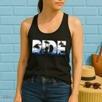 Snowmobile Ride Snow Mountain Snowmobiling Winter Sport Women's Tank Top thumb 2