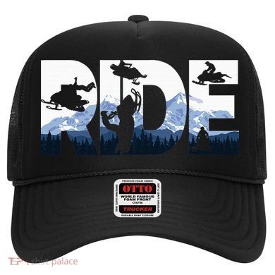 Snowmobile Ride Snow Mountain Snowmobiling Winter Sport Hat