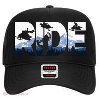 Snowmobile Ride Snow Mountain Snowmobiling Winter Sport Hat thumb 0