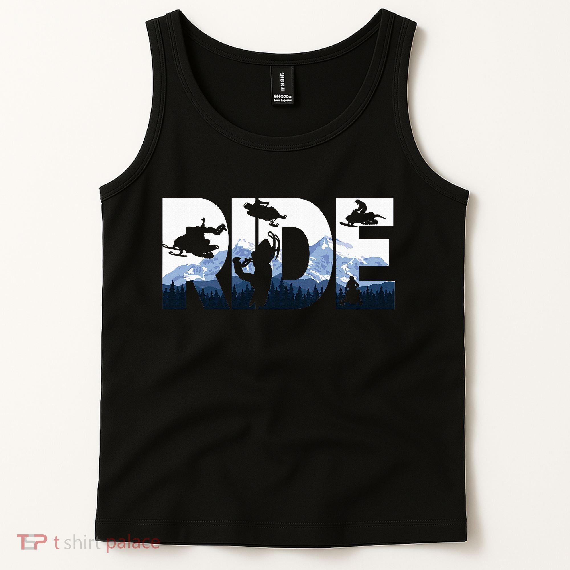 Snowmobile Ride Snow Mountain Snowmobiling Winter Sport Tank Top