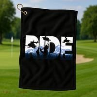 Snowmobile Ride Snow Mountain Snowmobiling Winter Sport Golf Towel thumb 1