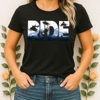 Snowmobile Ride Snow Mountain Snowmobiling Winter Sport Women's T-Shirt thumb 2