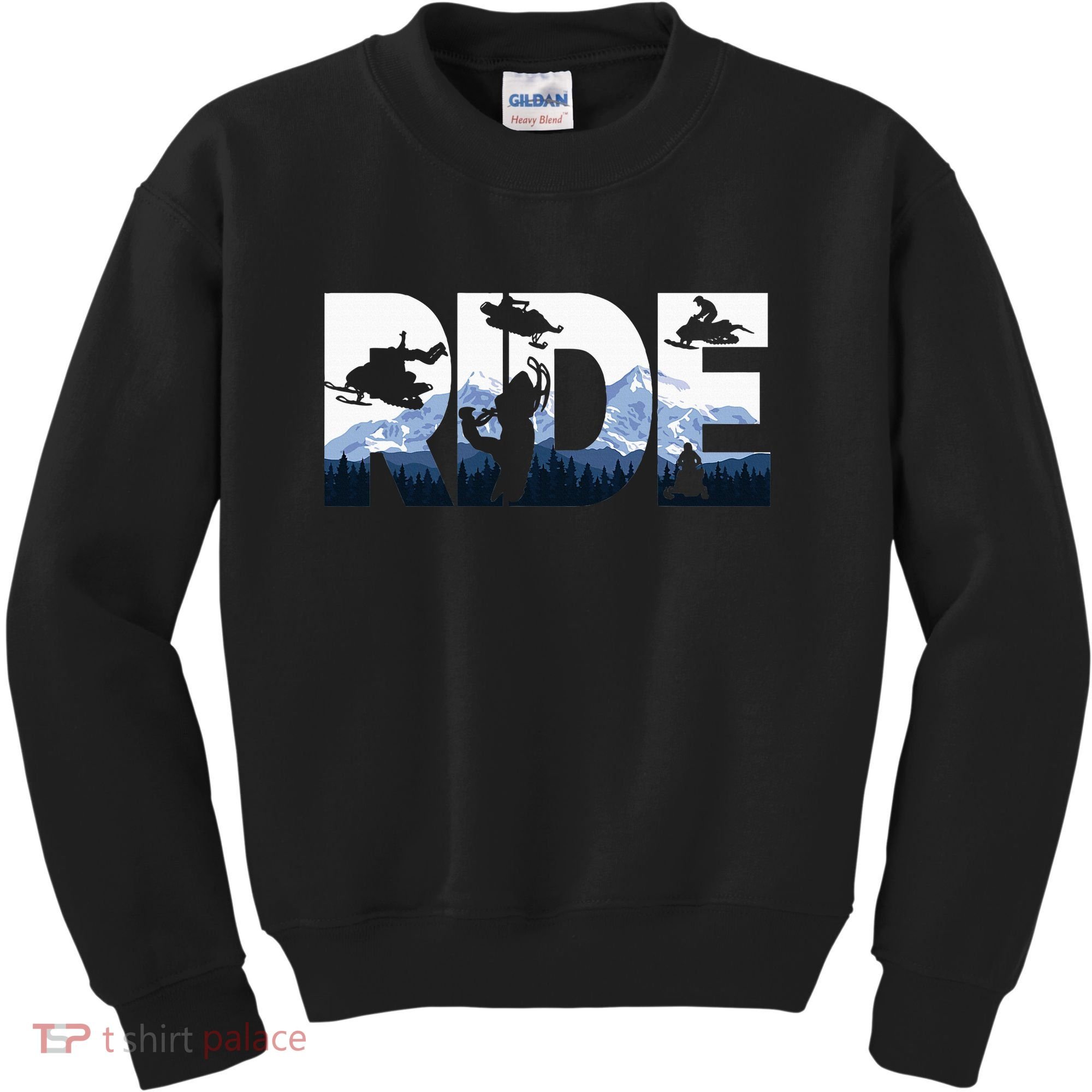 Snowmobile Ride Snow Mountain Snowmobiling Winter Sport Kids Sweatshirt