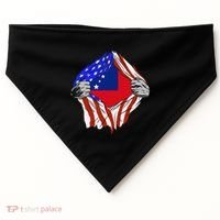 Samoan Roots Samoa Usa Samoan Pride Chest Samoan Flag USA-Made Doggie Bandana thumb 0