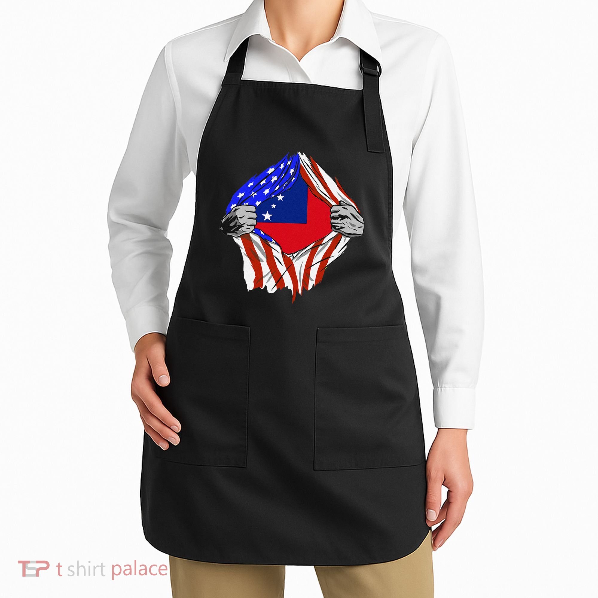 Samoan Roots Samoa Usa Samoan Pride Chest Samoan Flag Apron