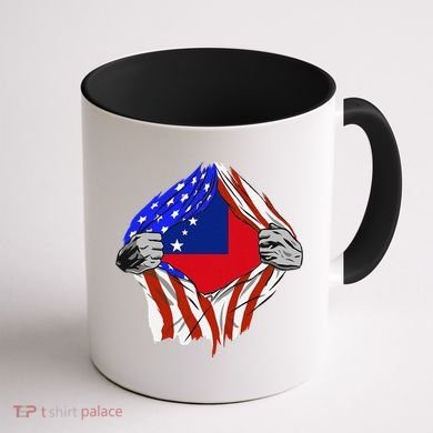 Samoan Roots Samoa Usa Samoan Pride Chest Samoan Flag Coffee Mug back