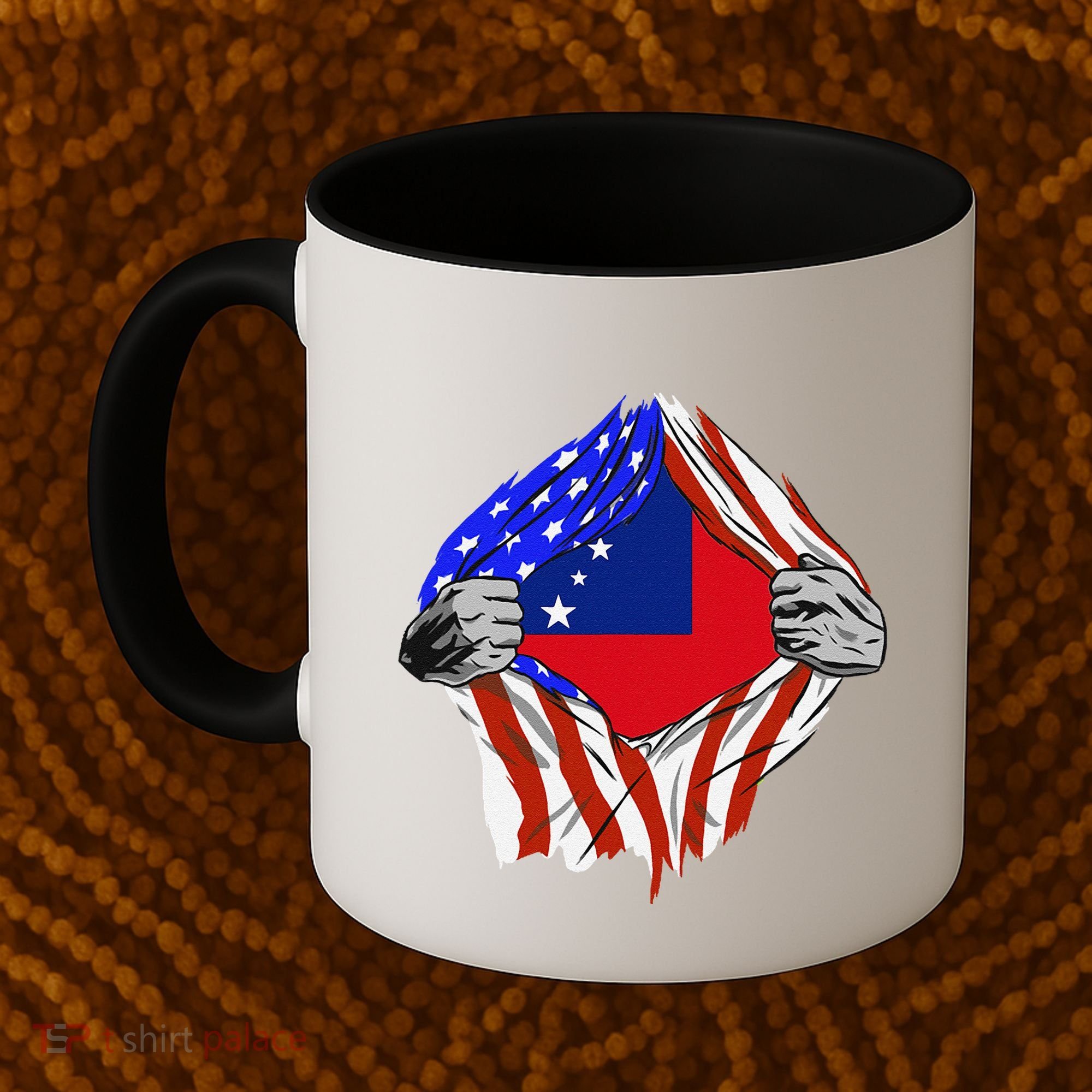 Samoan Roots Samoa Usa Samoan Pride Chest Samoan Flag Coffee Mug