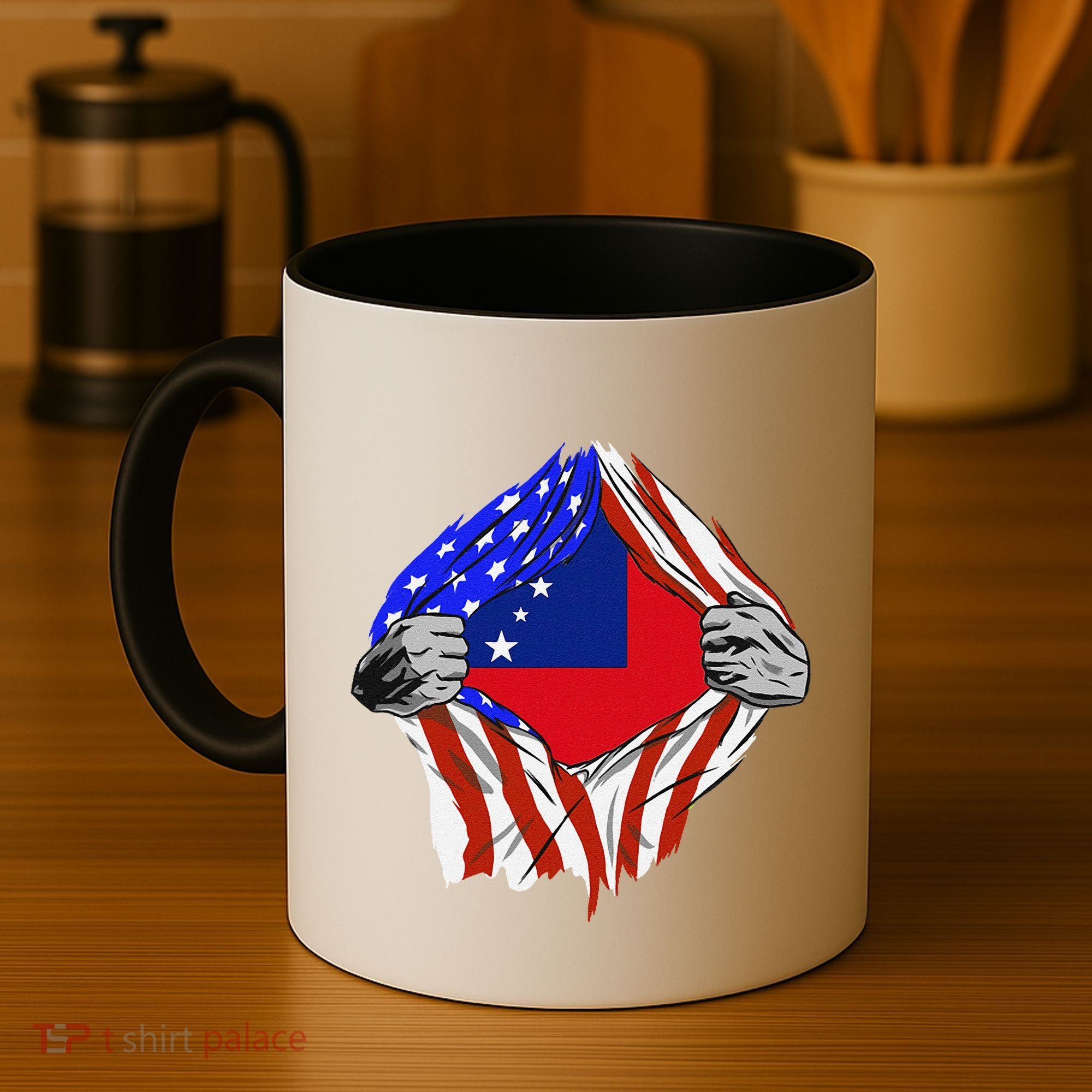 Samoan Roots Samoa Usa Samoan Pride Chest Samoan Flag Coffee Mug
