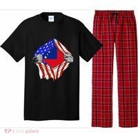 Samoan Roots Samoa Usa Samoan Pride Chest Samoan Flag Pajama Set thumb 0