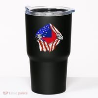 Samoan Roots Samoa Usa Samoan Pride Chest Samoan Flag Tumbler thumb 0
