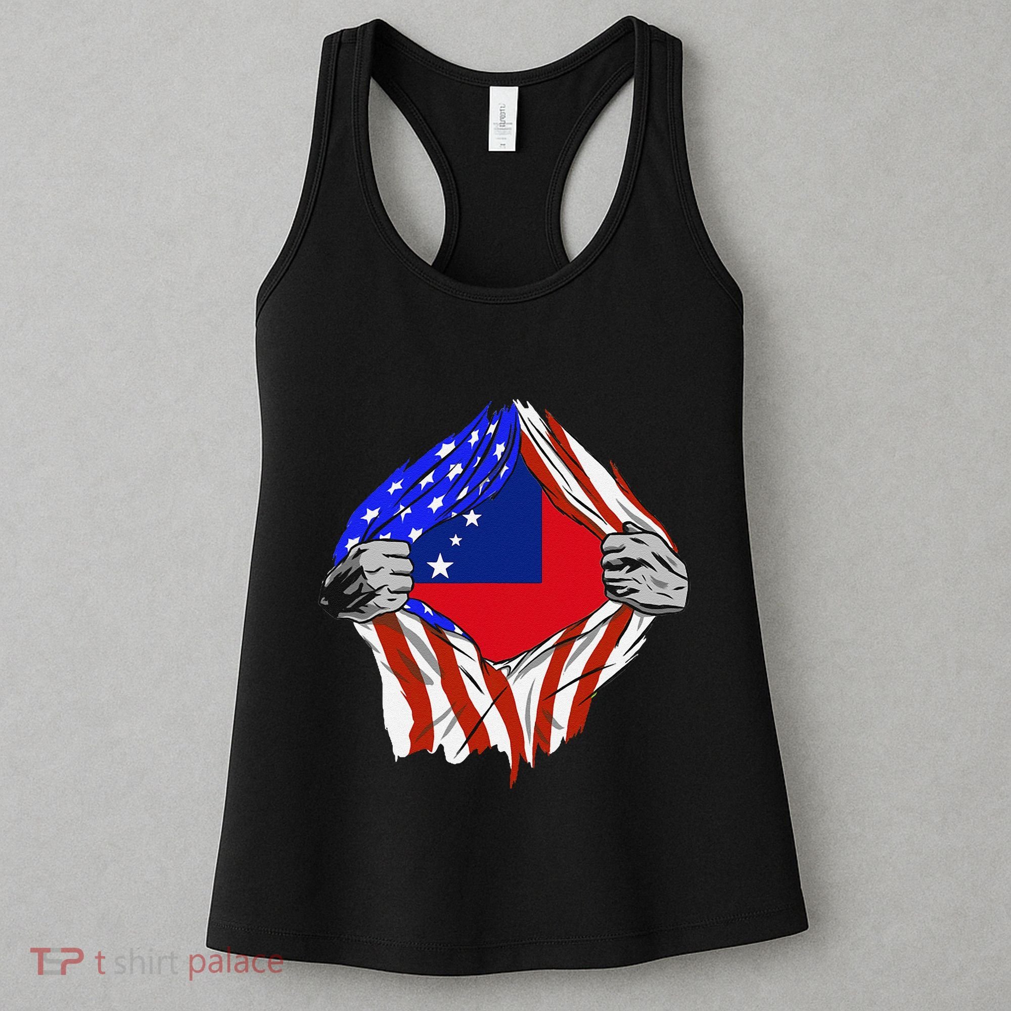 Samoan Roots Samoa Usa Samoan Pride Chest Samoan Flag Women's Tank Top