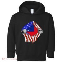 Samoan Roots Samoa Usa Samoan Pride Chest Samoan Flag Toddler Hoodie thumb 0