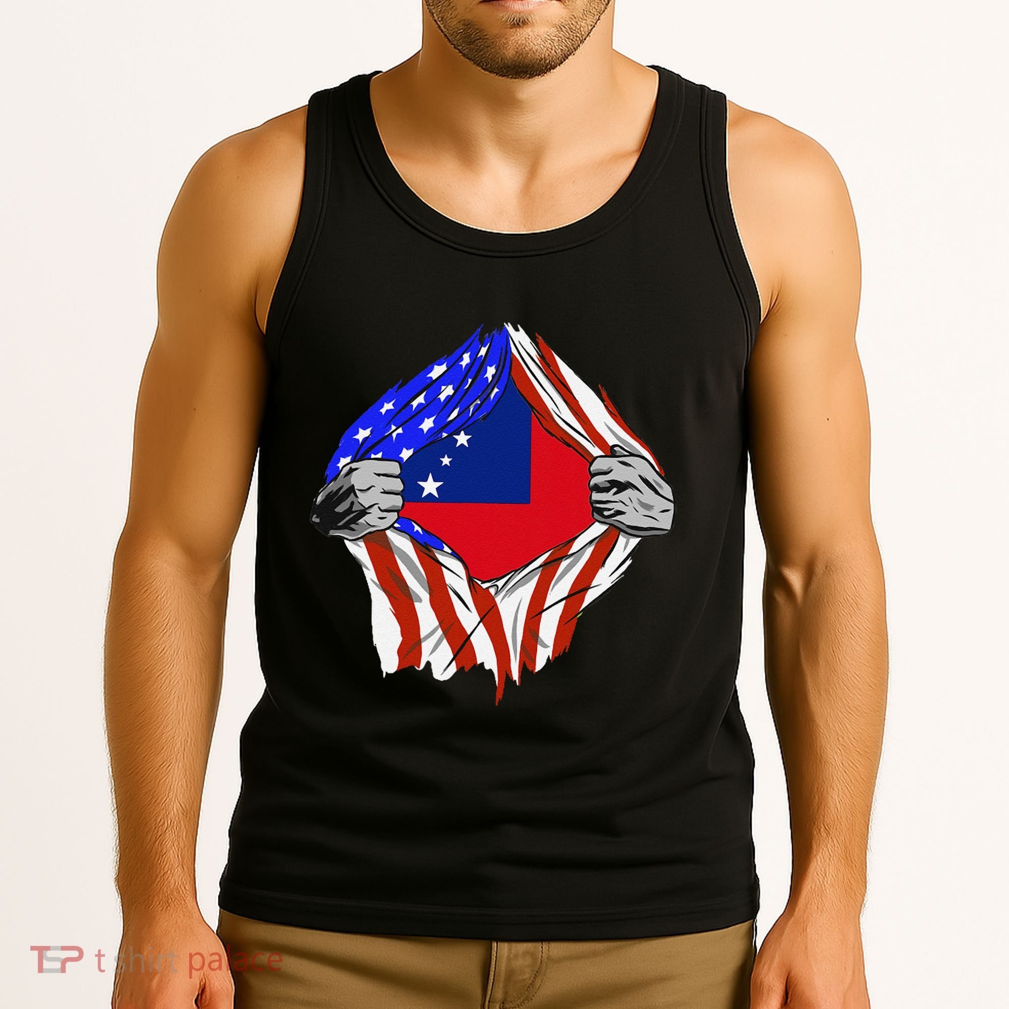 Samoan Roots Samoa Usa Samoan Pride Chest Samoan Flag Tank Top