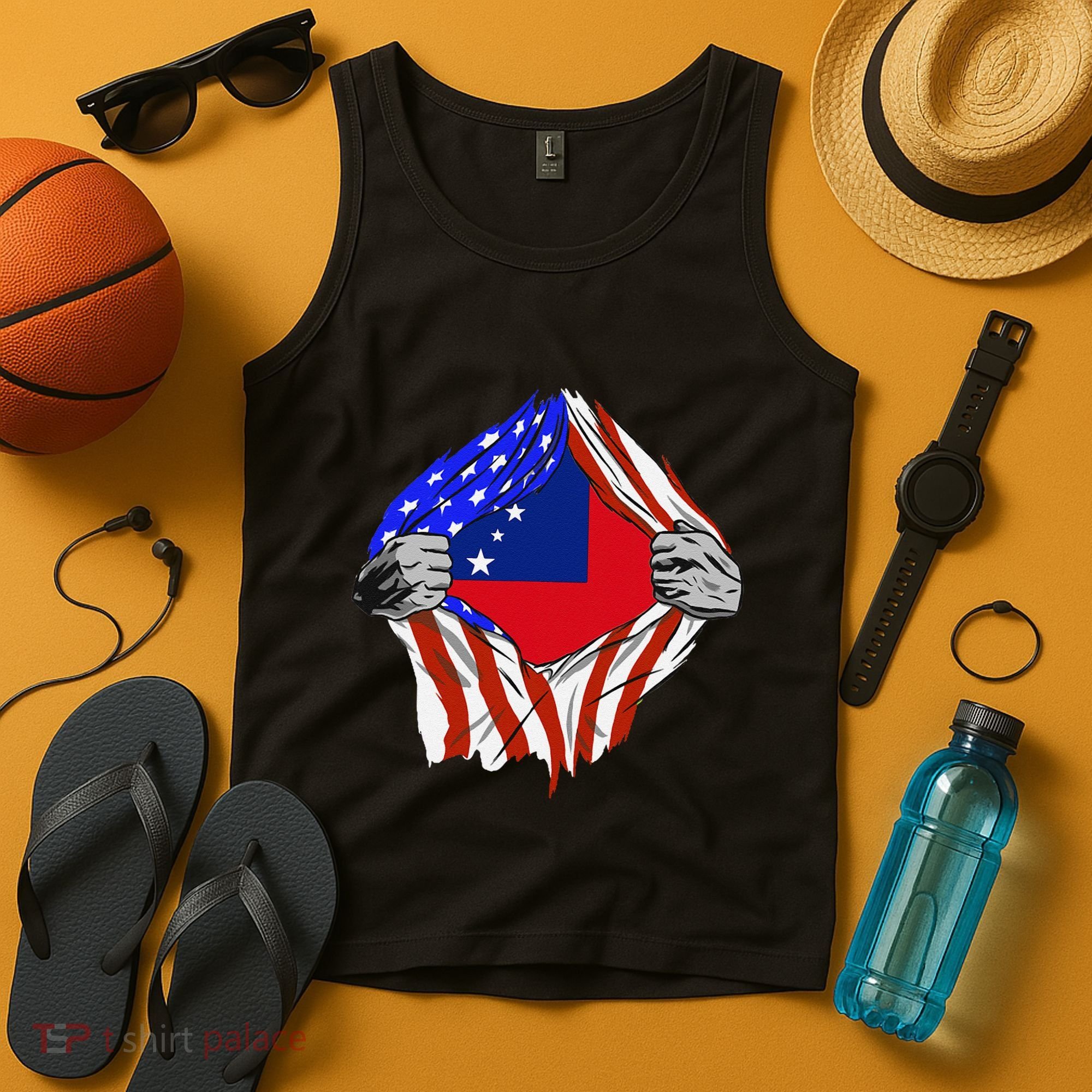 Samoan Roots Samoa Usa Samoan Pride Chest Samoan Flag Tank Top