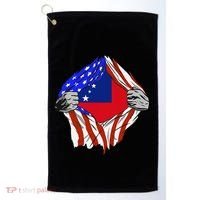 Samoan Roots Samoa Usa Samoan Pride Chest Samoan Flag Golf Towel thumb 0