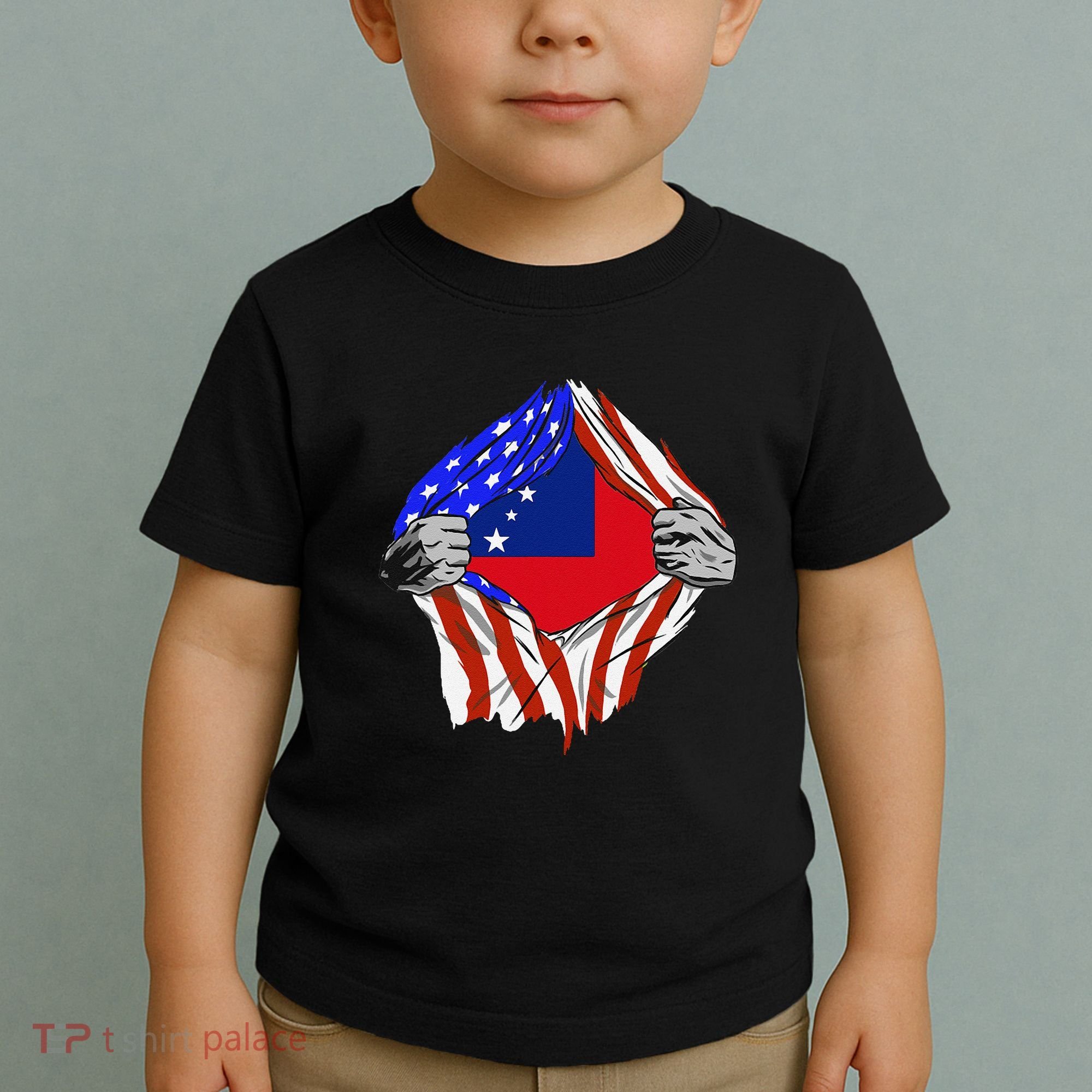 Samoan Roots Samoa Usa Samoan Pride Chest Samoan Flag Toddler T-Shirt