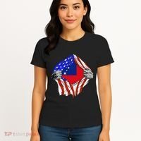 Samoan Roots Samoa Usa Samoan Pride Chest Samoan Flag Women's T-Shirt thumb 4