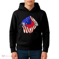 Samoan Roots Samoa Usa Samoan Pride Chest Samoan Flag Kids Hoodie thumb 4