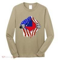 Samoan Roots Samoa Usa Samoan Pride Chest Samoan Flag Long Sleeve Shirt thumb 0