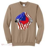 Samoan Roots Samoa Usa Samoan Pride Chest Samoan Flag Sweatshirt thumb 0
