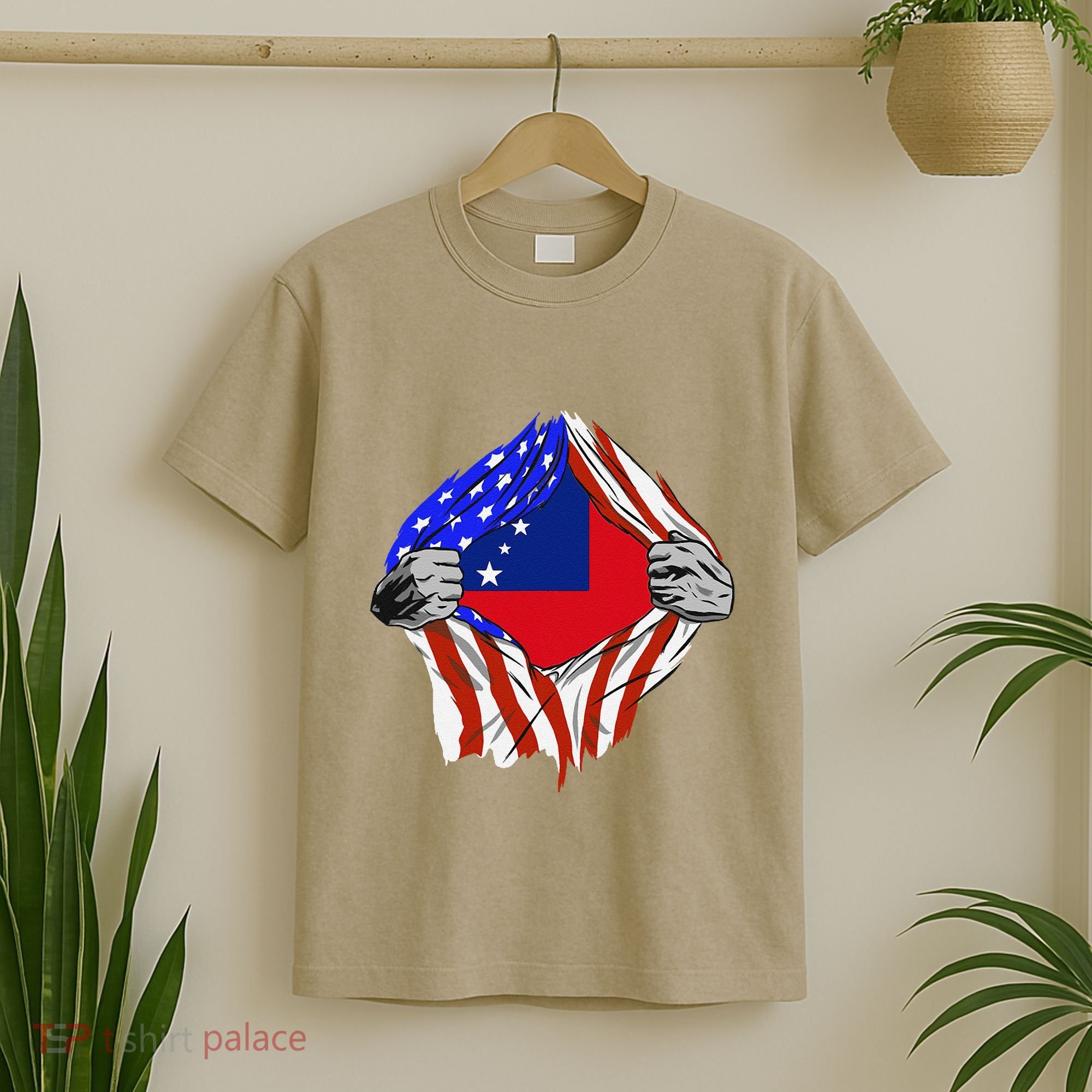 Samoan Roots Samoa Usa Samoan Pride Chest Samoan Flag T-Shirt