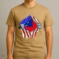 Samoan Roots Samoa Usa Samoan Pride Chest Samoan Flag T-Shirt thumb 3