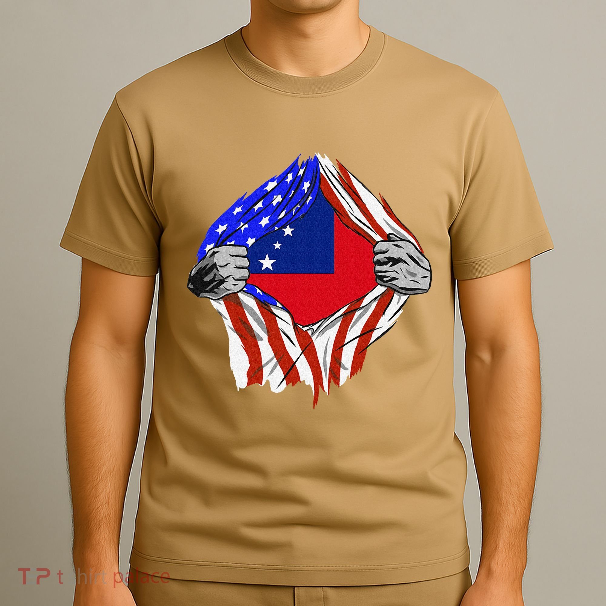 Samoan Roots Samoa Usa Samoan Pride Chest Samoan Flag T-Shirt