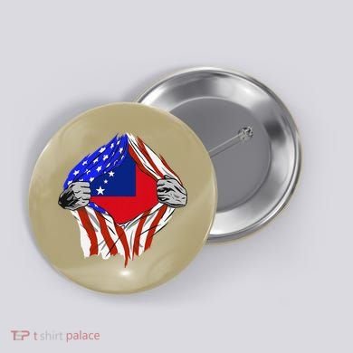 Samoan Roots Samoa Usa Samoan Pride Chest Samoan Flag Button