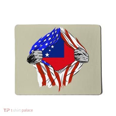 Samoan Roots Samoa Usa Samoan Pride Chest Samoan Flag Mousepad