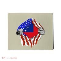 Samoan Roots Samoa Usa Samoan Pride Chest Samoan Flag Mousepad thumb 0