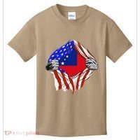 Samoan Roots Samoa Usa Samoan Pride Chest Samoan Flag Kids T-Shirt thumb 0
