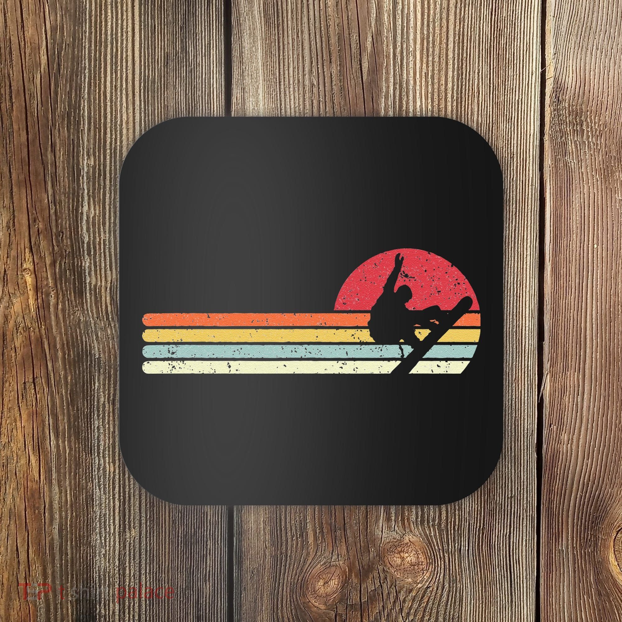 Snowboarding Retro Style For Snowboarder Coaster