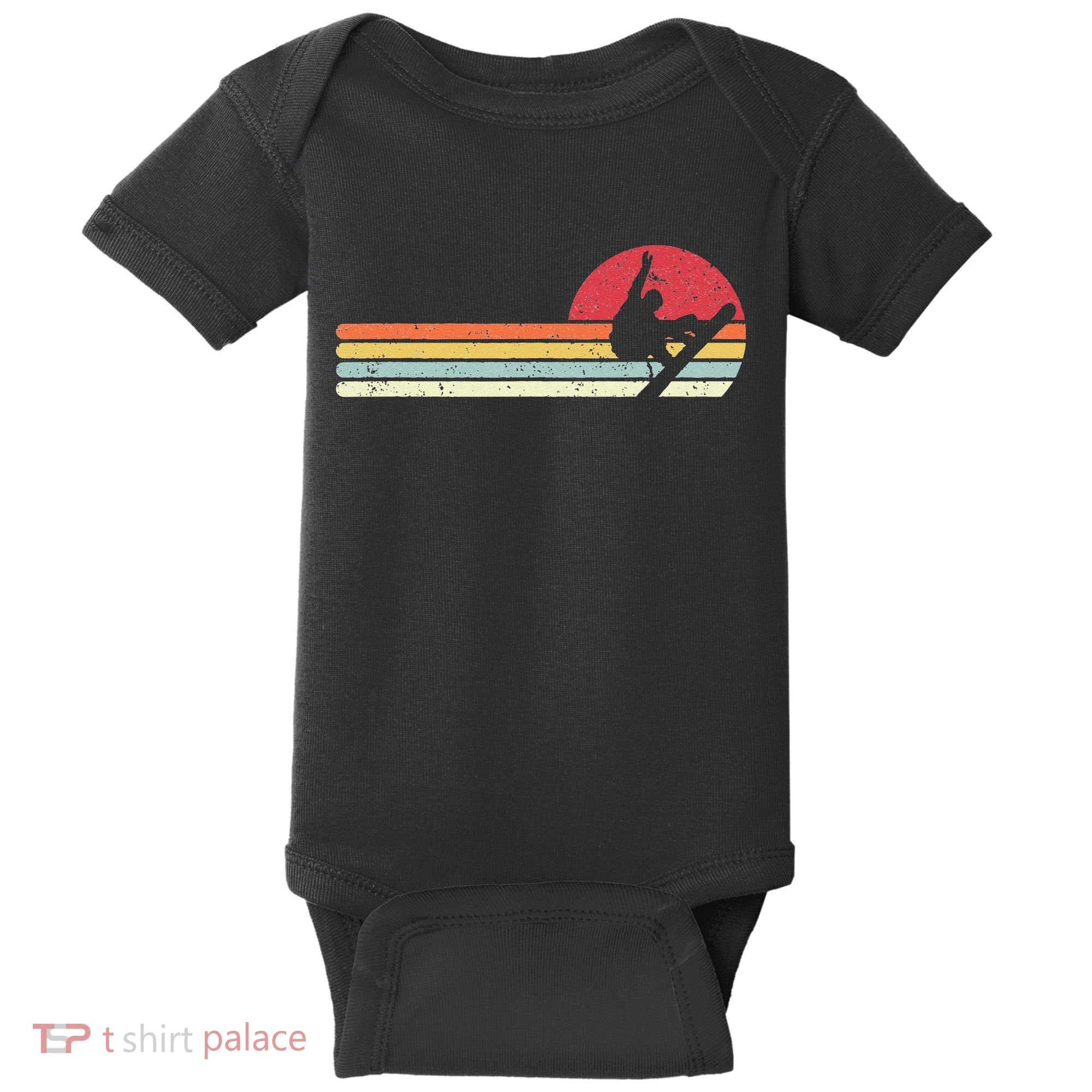 Snowboarding Retro Style For Snowboarder Baby Bodysuit