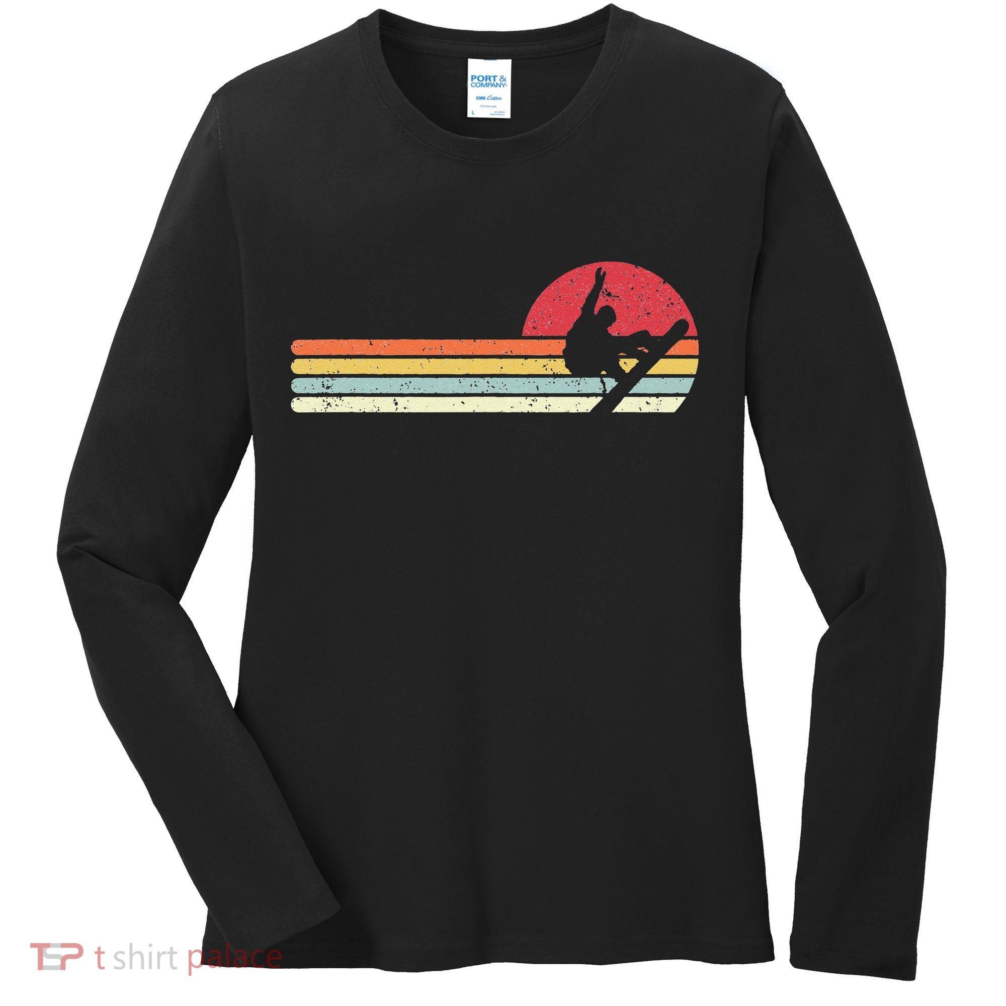 Snowboarding Retro Style For Snowboarder Women's Long Sleeve Shirt