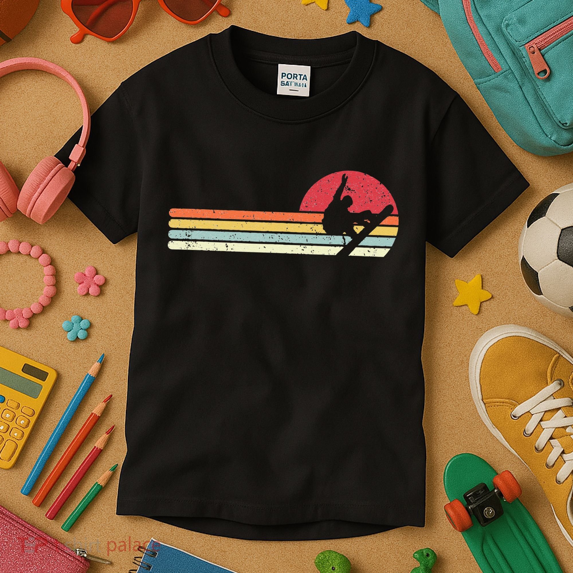Snowboarding Retro Style For Snowboarder Kids T-Shirt