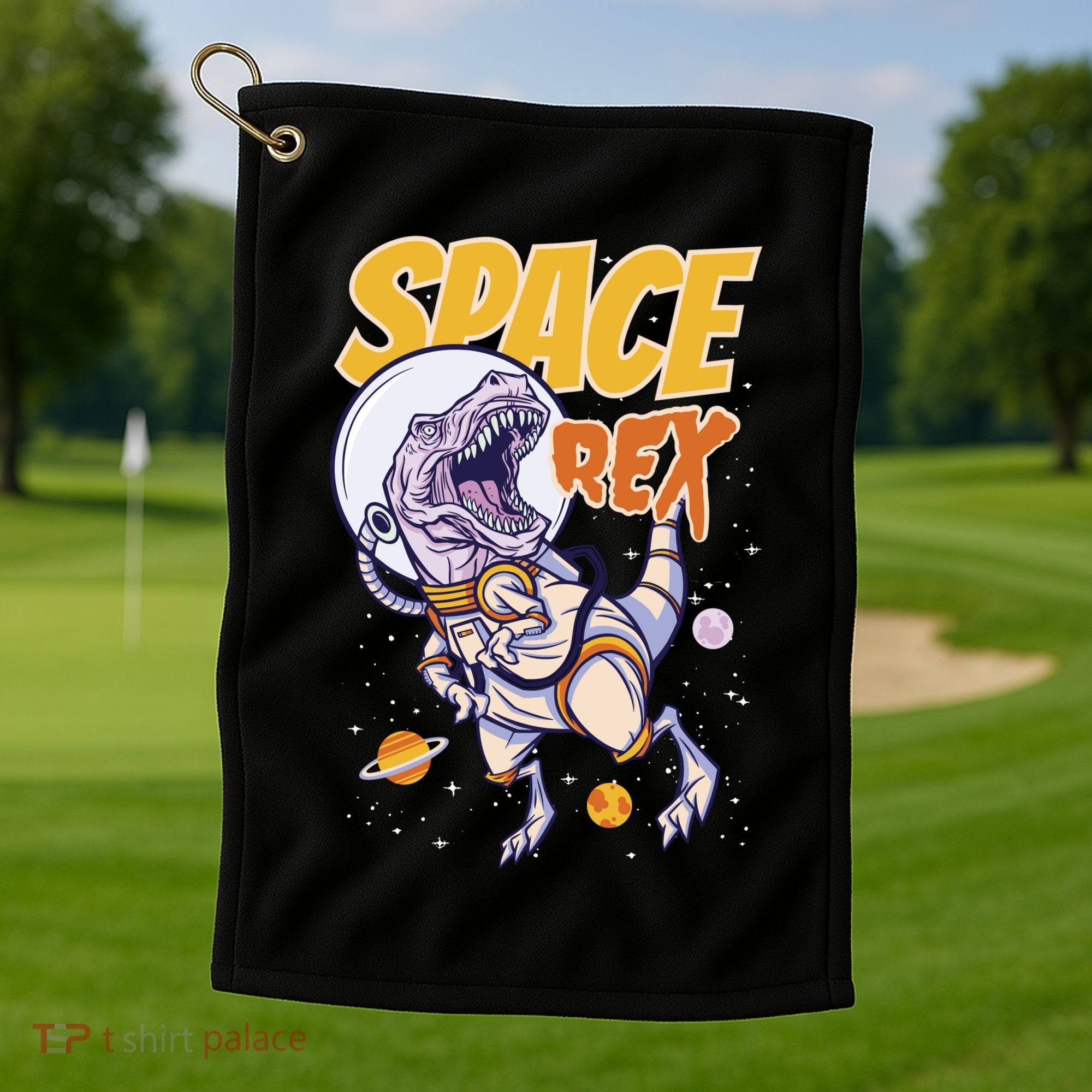 Space Rex Golf Towel