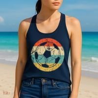 Soccer Retro Soccer Ball Women's Tank Top thumb 2