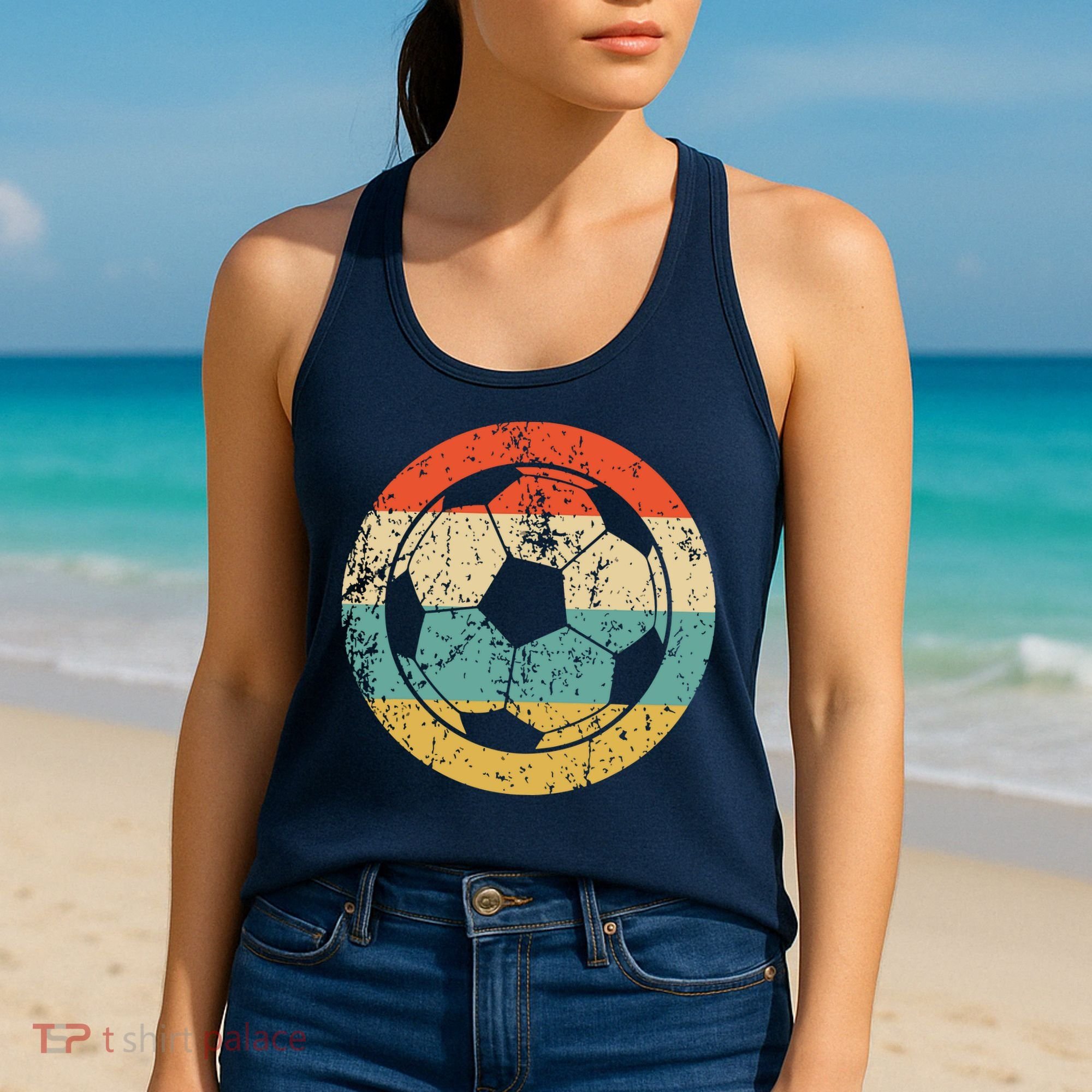 Soccer Retro Soccer Ball Women's Tank Top