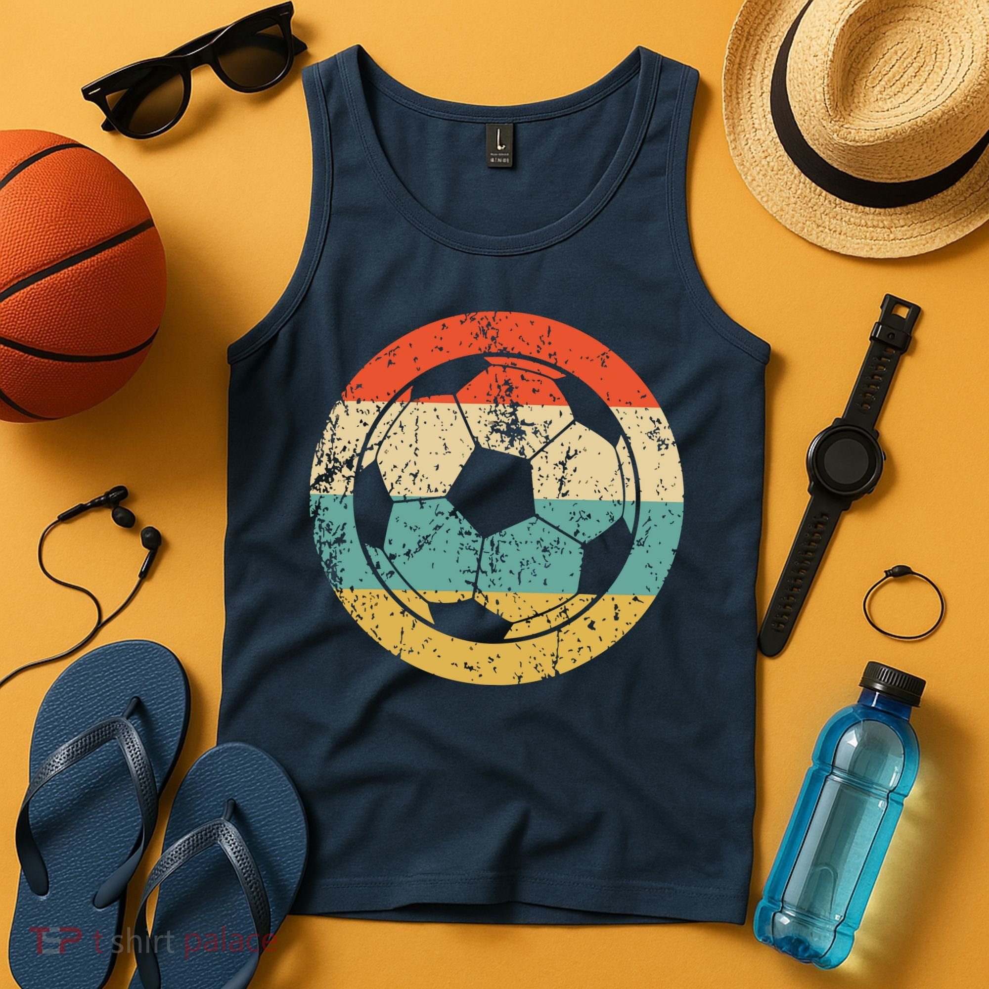 Soccer Retro Soccer Ball Tank Top