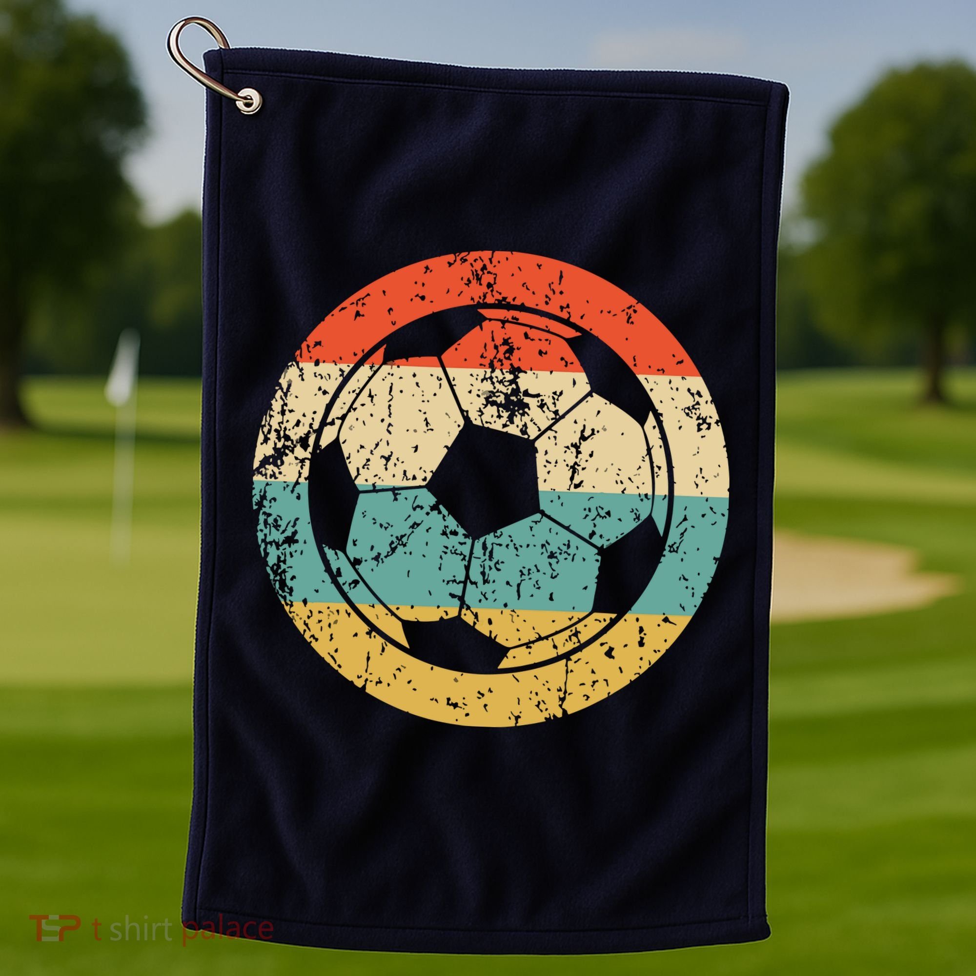 Soccer Retro Soccer Ball Golf Towel