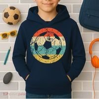 Soccer Retro Soccer Ball Kids Hoodie thumb 2
