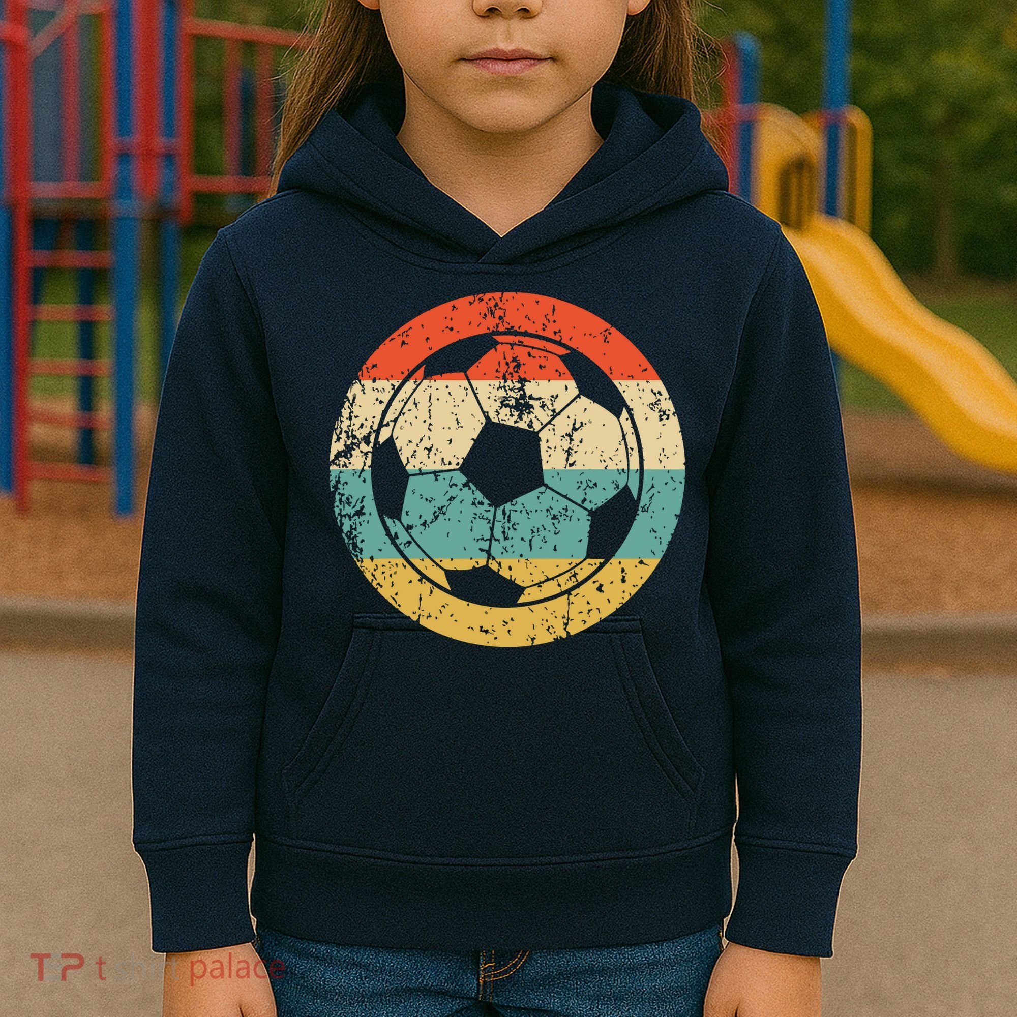 Soccer Retro Soccer Ball Kids Hoodie