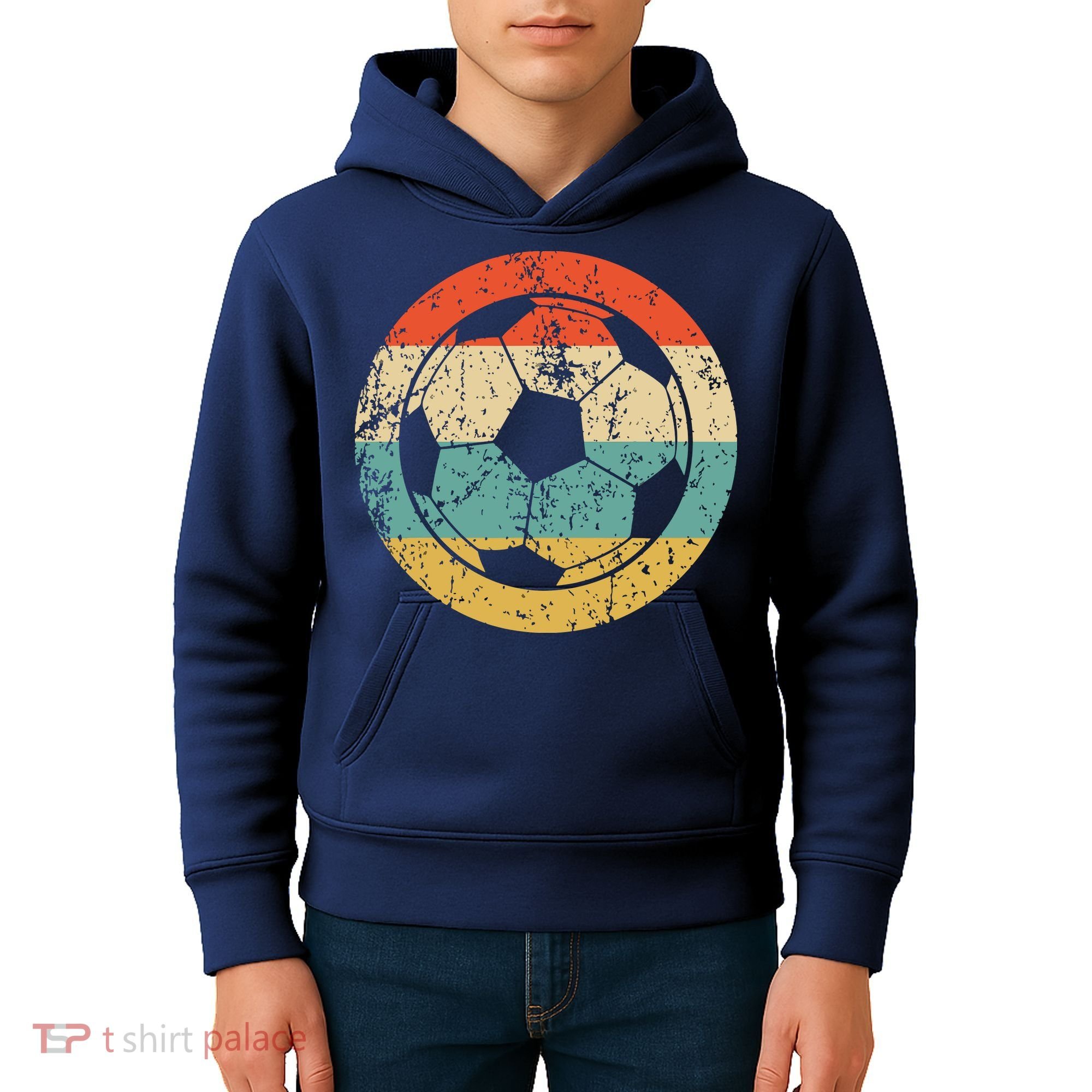 Soccer Retro Soccer Ball Kids Hoodie