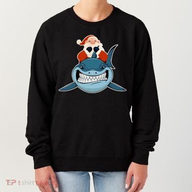 Santa Riding Shark Christmas Shark Women's Sweatshirt
