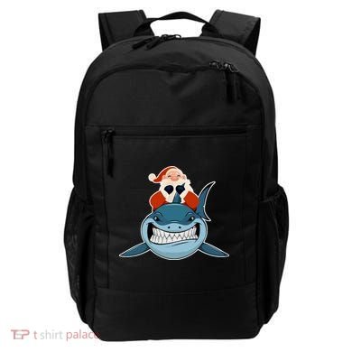 Santa Riding Shark Christmas Shark Backpack
